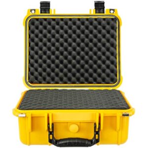 Eylar Protective Hard Case Water & Shock Proof w/Foam TSA Approved 13.37 inch 11.62 inch 6 inch Yellow