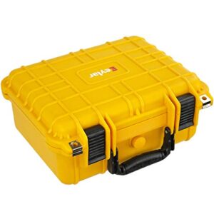 Eylar Protective Hard Case Water & Shock Proof w/Foam TSA Approved 13.37 inch 11.62 inch 6 inch Yellow