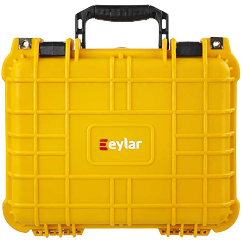 Eylar Protective Hard Case Water & Shock Proof w/Foam TSA Approved 13.37 inch 11.62 inch 6 inch Yellow