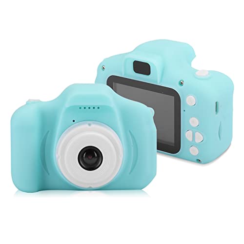 Children Camera,HD Cartoon Digital Video Camera Toy for Children Kids,2.0in IPS Screen,Multiple Cartoon Photo Frames,Taking Photos,Recording Videos,DIY Photos (Green)