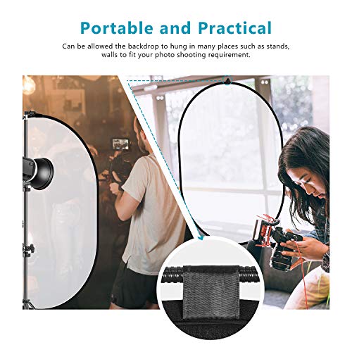 NEEWER Light Diffuser Panel for Photography, 5x7 feet/150x200cm Soft White Diffuser Fabric with Carry Bag, Collapsible Pop Out Light Modifier for Studio and Outdoor Portrait, Product, Video Shooting