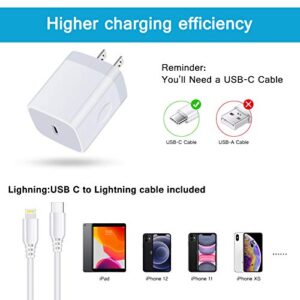 USB C Wall Charger, 20W Fast Charging Block Type C Power Wall Adapter Plug Cube for iPhone 14/13/12 Pro Max/ 11,Airpods Pro,iPad Air 5th/4th Generation,MacBook Air, iPad Pro,Galaxy S23/S22/S21 A14 5G