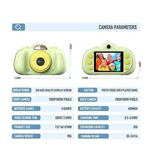 LKYBOA 2.4-inch Large-Screen Children's Camera Can Take Pictures Video Listening to Music Games Digital Camera