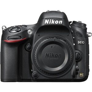 nikon d610 24.3 mp cmos fx-format digital slr camera (body only)(renewed)
