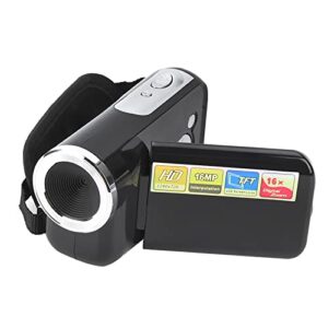 portable child dv camera, 16x digital zoom, hd camera, support memory card, children’s toys with tft lcd sceen (black)
