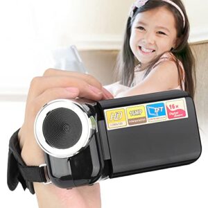 Kids Camera,Durable Digital Camera for Kids,Portable Children Kids 16X HD Digital Video Camera,Small Size Camera for Best Gift for Kids with TFT LCD Sceen Toy (Black)