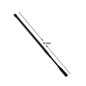 HYS CS Tactical SMA Male Antenna Dual Band VHF/UHF 2m/70cm 18.7inch Foldable Antenna with Gooseneck for TYT MD-UV380 YAESU VX-6R Kenwood Retevis RT82 RT3 Two-Way Radio