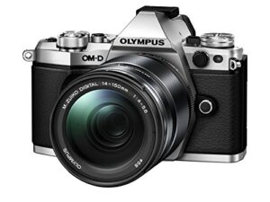 olympus om-d e-m5 mark ii kit, micro four thirds system camera + m.zuiko digital ed 14-150 mm f4-5.6 zoom lens silver