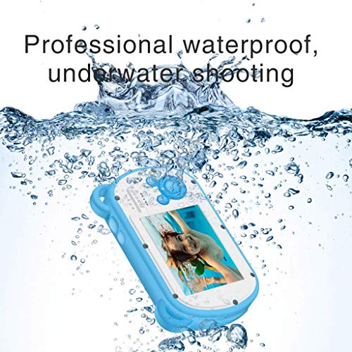 LKYBOA Waterproof Children's Camera -for Kids Video Cameras Kids Digital Camera 8MP 1080P HD Toys for 3-10 Year Old Girl with (Color : Blue)