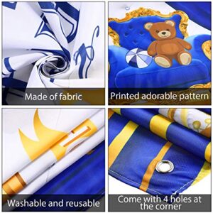 Royal Prince Baby Shower Decoration for Boys, Royal Blue Baby Shower Backdrop Photography Background for Boys Prince Baby Shower Birthday Party Supplies