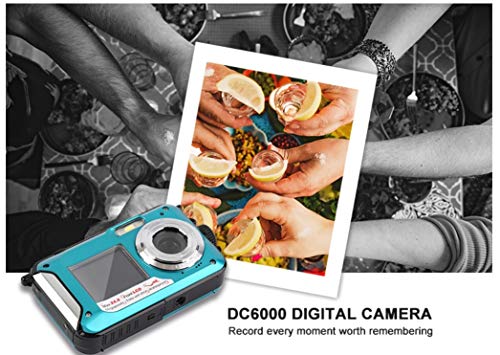 Waterproof Digital Camera for Snorkeling 24 MP Video Recorder Full HD 1080P Bundle with Swimming Goggles, 32GB SD Card, Floating Wrist Strap. DV Recording Point and Digital Shoot, Dual Screen.