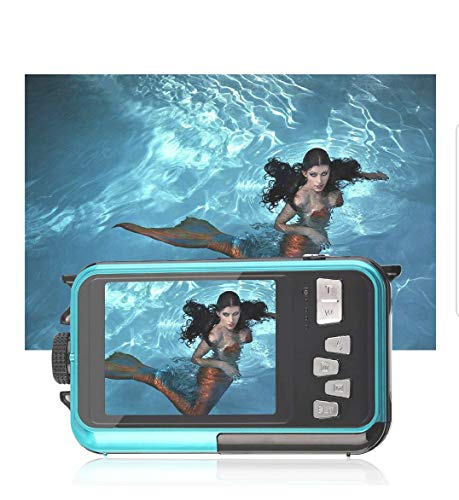 Waterproof Digital Camera for Snorkeling 24 MP Video Recorder Full HD 1080P Bundle with Swimming Goggles, 32GB SD Card, Floating Wrist Strap. DV Recording Point and Digital Shoot, Dual Screen.