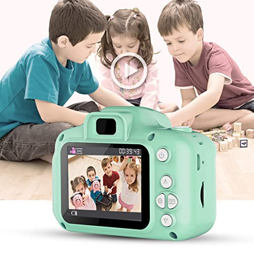 Digital Camera for Kids,1080P Kids Digital Video Camera with 2 Inch IPS Screen and 32GB SD Card for 3-12 Years Boys Girls Gift Birthday Gifts (Green)