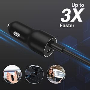 USB C Car Charger, 40W(20W+20W) Fast Car Charger Adapter PD Dual Port Type C Car Power Adapter Compatible with iPhone 13/12/11/X/8/iPad, Galaxy S22/S21/S20/Note 20