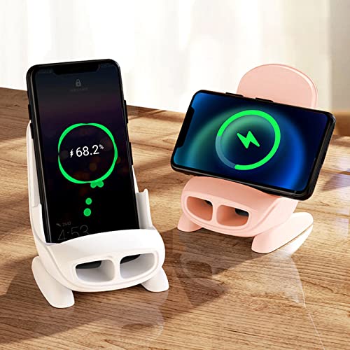 Portable Mini Chair Wireless Charger Supply Wireless Charging Station Phone Stand Holder Bracket Fast Wireless Charging Stand with Musical Speaker Function for All Phones