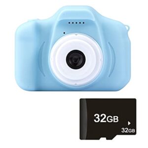 digital camera for kids,1080p kids digital video camera with 2 inch ips screen and 32gb sd card for 3-12 years boys girls gift birthday gifts (blue)