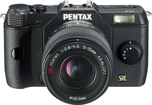 Pentax Q7 02 zoom kit black Mirrorless Digital Camera 12.4MP Mirrorless Digital Camera with 3-Inch LCD and5-15mm (Black) (Discontinued by Manufacturer)