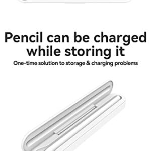 Charging Case for Apple Pencil 2nd Generation, Apple Pencil 2 Charger Dock Wireless Charger Case and Protective Case (White)
