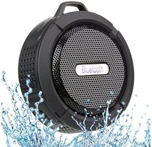 bluetooth speakers,portable wireless outdoor speaker with hd soun, ipx7 waterproof shower speaker, tws, enhanced bass, 6h playtime,built in mic for sports, pool, beach, hiking, camping (black)