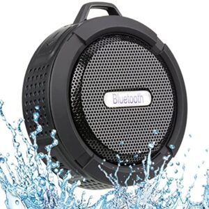 Bluetooth Speakers,Portable Wireless Outdoor Speaker with HD Soun, IPX7 Waterproof Shower Speaker, TWS, Enhanced Bass, 6H Playtime,Built in Mic for Sports, Pool, Beach, Hiking, Camping (Black)