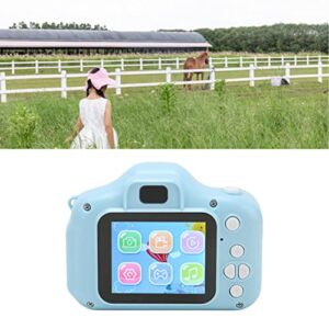 Oumefar Toddler Camera, Blue Front Rear 8MP Digital Camera Cute 400mAh Capacity 1080P HD Video with 32G Memory Card for Outdoor for Boys Digitalcamera