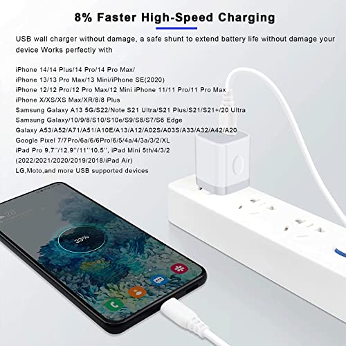 Charging Cube,iPhone Charger Box 2-Pack Single Port USB Charging Block Wall Plug in Phone Charger Brick for iPhone 14 13 12 SE 11 Pro Max SE X 8 7, Samsung Galaxy, Pad, Google Pixel,Kindle Fire