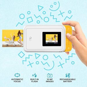 KODAK Smile Instant Print Digital Camera (White/Yellow) Carrying Case Kit
