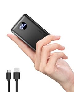 coolreall small power bank 20000mah, 22.5w pd & qc4.0 fast charging portable charger, compact external battery usb c input/output with led display for iphone samsung huawei xiaomi airpods etc
