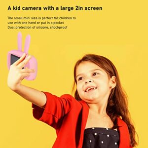 Kid Camera Rabbit Appearance, Digital Camera Girls Camera Toys, Full HD 1080P Kids Digital Camera Toy with Lanyard and Charging Cable