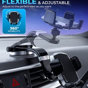 Bestrix Phone Holder for Car, Phone Mount for car Car Phone Mount, Cell Phone Car Phone Holder Compatible with iPhone 14 13 12 Pro, Xr,Xs,XS MAX,XR,X, Galaxy S22 & All Smartphones (Cradle)