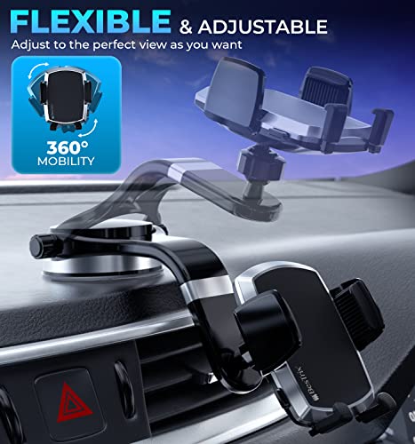 Bestrix Phone Holder for Car, Phone Mount for car Car Phone Mount, Cell Phone Car Phone Holder Compatible with iPhone 14 13 12 Pro, Xr,Xs,XS MAX,XR,X, Galaxy S22 & All Smartphones (Cradle)