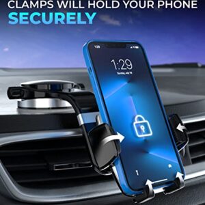 Bestrix Phone Holder for Car, Phone Mount for car Car Phone Mount, Cell Phone Car Phone Holder Compatible with iPhone 14 13 12 Pro, Xr,Xs,XS MAX,XR,X, Galaxy S22 & All Smartphones (Cradle)