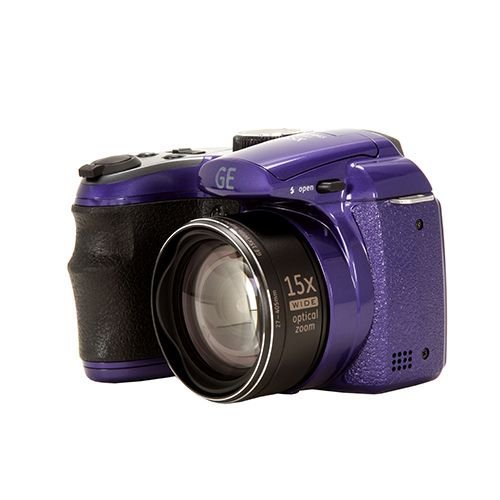 GE 16MP Bridge Digital Camera 15X 2.7" LCD (Berry Purple)