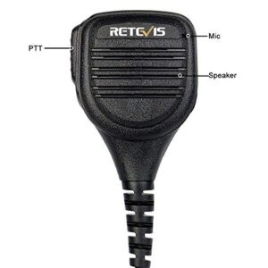 Retevis 2 Pin Two Way Radio Shoulder Speaker Mic with 3.5mm Audio Jack,Compatible with Motorola CP200 GP200D RMU2040 RDU4100 GP88S CP250 P040 EP450 MagOne A8 HYT TC500 Handhled Walkie Talkie(1 Pack)