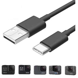 Long 6FT USB C Charging & Data Transfer Cable Cord Wire for GoPro Hero 9 Hero 8 Black MAX Hero 7 Black Silver White Hero 6 Black Hero 5 Black, Hero 2018, Hero5 Session
