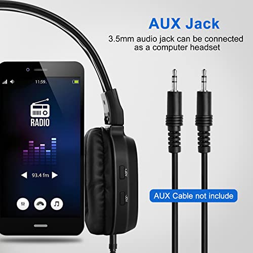 Portable Digital Personal FM Radio Headphones Ear Muffs with Best Reception, Battery Powered Wireless Headset with Build in Radio for Walking, Jogging and Daily Works