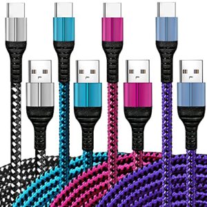 usb-c cable:qqlike charging 6ft 4pack power c cord braided phone charger usb a to type c charging cable fast usb c charger for samsung a10/a20/a51/note 9 note 8 s10 s10+,lg v50 v40 g8 g7