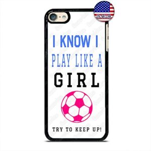 play like a girl soccer phone case futbol slim shockproof hard pc custom case cover for ipod touch 7 6 5