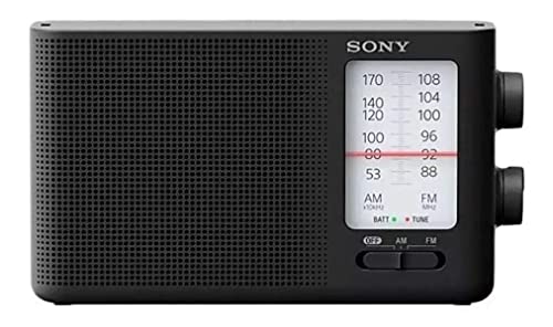 Sony Dual Band FM/AM Analog Portable Battery Radio Home Audio Radio Black (ICF-19)