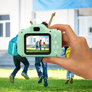 ADIDEO Upgrade Kids Camera Toys for 3 4 5 6 7 8 9 Year Old Girl Christmas Birthday Gift Digital Video Camera,Mini Play Video Camera with 1080P HD 2 Inch Screen with 32GB Card Kids Camera, (Green)