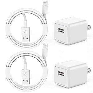 iphone charger [apple mfi certified] cube iphone charger 3.3ft lightning cable quick fast charging cord usb wall charger block travel adapter for iphone 14 plus/13/12/11/10/xs/xr/8 plus/8/7/se airpods