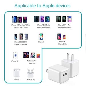 iPhone Charger [Apple MFi Certified] Cube iPhone Charger 3.3FT Lightning Cable Quick Fast Charging Cord USB Wall Charger Block Travel Adapter for iPhone 14 Plus/13/12/11/10/XS/XR/8 Plus/8/7/SE AirPods