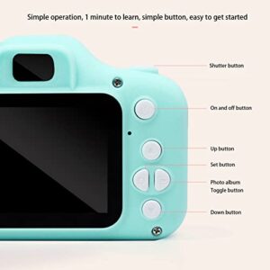 Kids Camera Digital Camera Cartoon Cute Rounded Design 2 Inch IPS Screen Auto Focusing Children Camera Toy Birthday Gifts