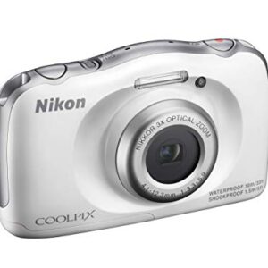 Nikon COOLPIX S33 Waterproof Digital Camera (White) (Discontinued by Manufacturer) (Renewed)