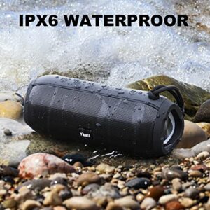 Ykall Bluetooth Speakers 20W Portable Speaker TWS Wireless Speaker with Rich Bass IPX6 Waterproof 36 Hour Playtime, Built-in Mic TF/AUX/FM, Wireless Stereo Speakers for Indoor and Outdoor Use