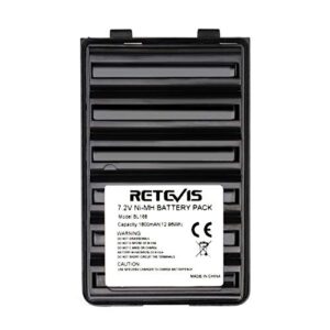retevis bl168 two way radio battery compatible with yaesu ft-60r vx-170 vertex vx-150 vx-160 ft-60 ft-60e ft-60r ft-250e ft-250r ft-270e walkie talkie 7.2v 1800mah ni-mh rechargeable battery (1 pack)