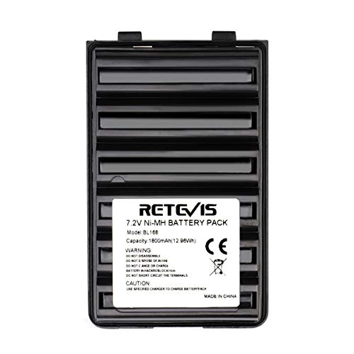 Retevis BL168 Two Way Radio Battery Compatible with Yaesu FT-60R VX-170 Vertex VX-150 VX-160 FT-60 FT-60E FT-60R FT-250E FT-250R FT-270E Walkie Talkie 7.2V 1800mAh Ni-MH Rechargeable Battery (1 Pack)