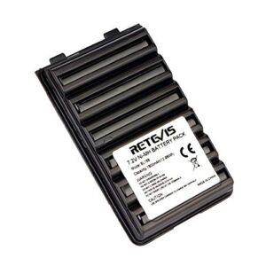 Retevis BL168 Two Way Radio Battery Compatible with Yaesu FT-60R VX-170 Vertex VX-150 VX-160 FT-60 FT-60E FT-60R FT-250E FT-250R FT-270E Walkie Talkie 7.2V 1800mAh Ni-MH Rechargeable Battery (1 Pack)