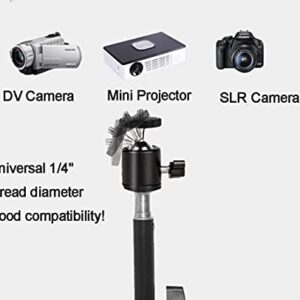 Tripod Stand, Mini Projector Stand,Lightweight Portable Projector Photography Stand Camera Tripod Adjustable Height 20" to 61" Floor Stand Holder, inculded 360° Rotatable Head Ball (Withstand 3pound)