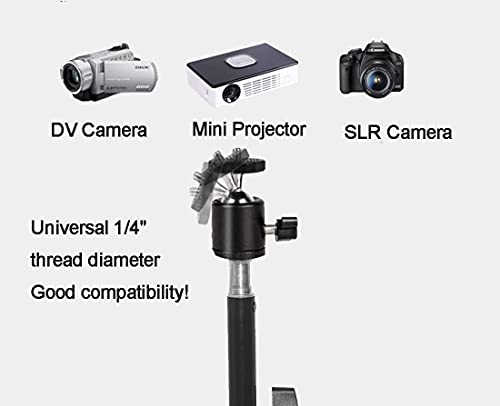 Tripod Stand, Mini Projector Stand,Lightweight Portable Projector Photography Stand Camera Tripod Adjustable Height 20" to 61" Floor Stand Holder, inculded 360° Rotatable Head Ball (Withstand 3pound)